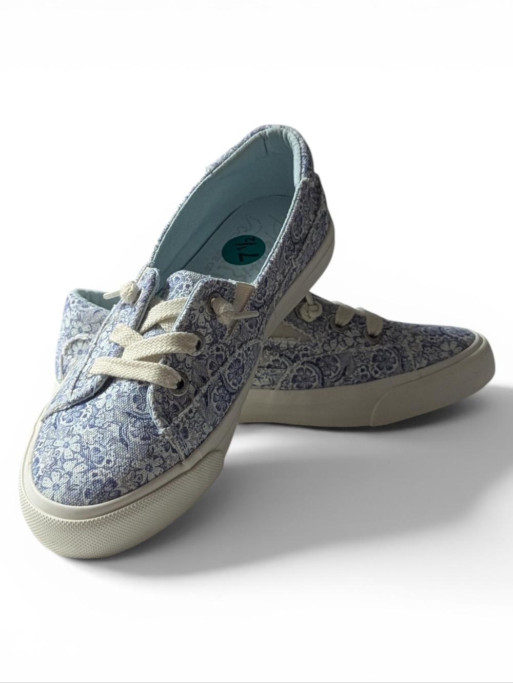 Blowfish Blue Floral Print Canvas Lace-Up EVA Insole Sneakers Size 7.5 NWOB - Picture 8 of 8
